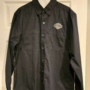 Harley Davidson Long Sleeve Button Front Shirt - Mens - XL